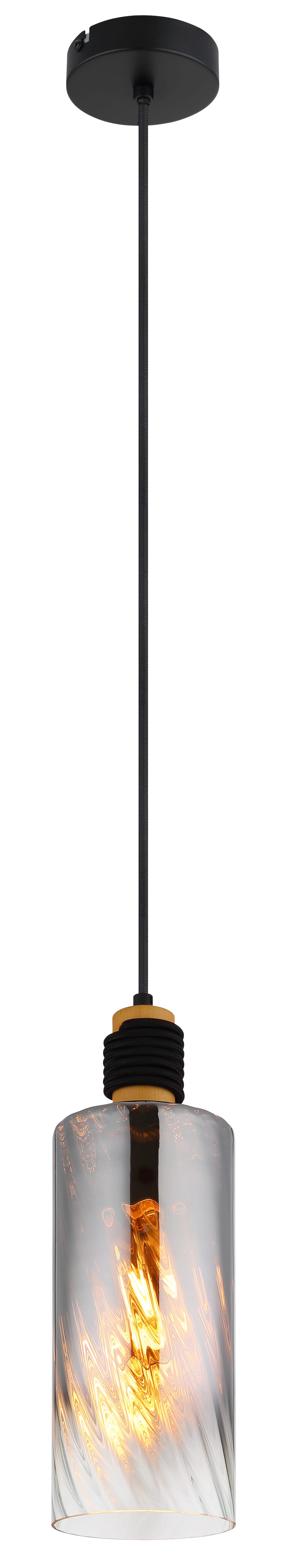 Suspension métal noir mat, 150cm