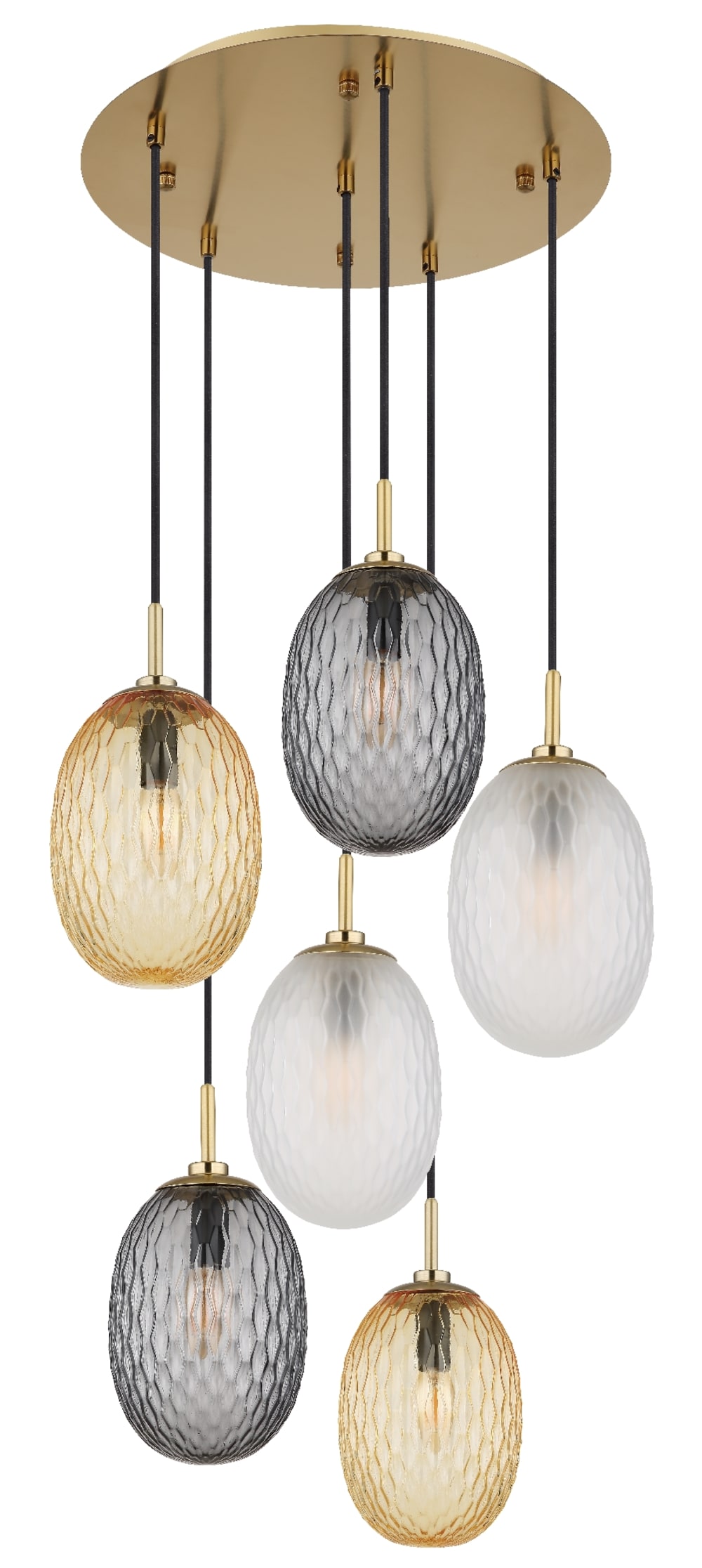 Suspension métal couleur or mat, 120cm — vue 4