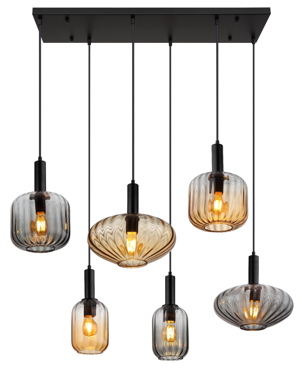 Suspension métal noir mat, 150cm