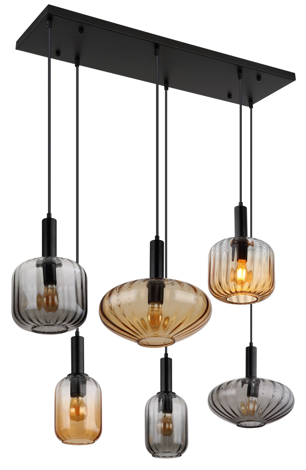 Suspension métal noir mat, 150cm — vue 4