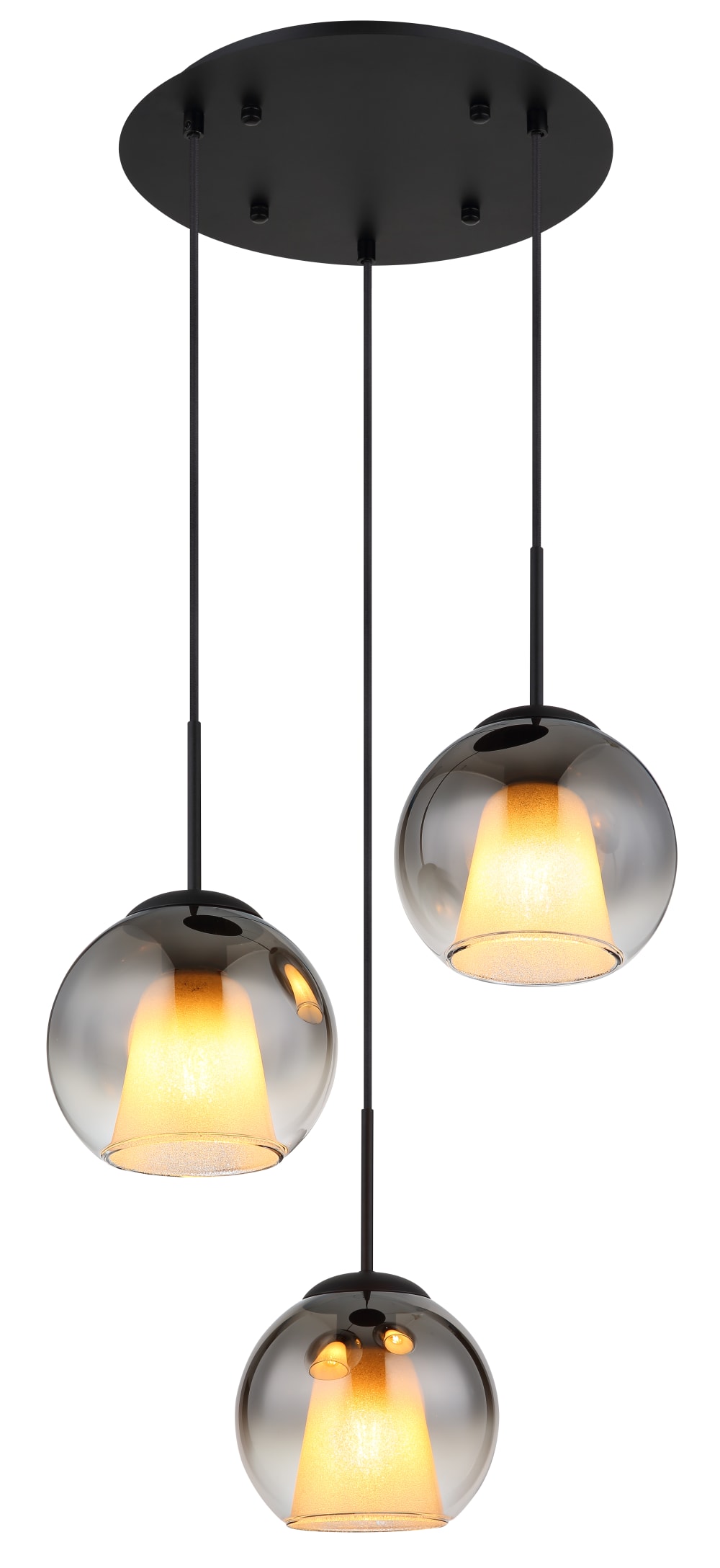 Suspension métal noir mat,120cm