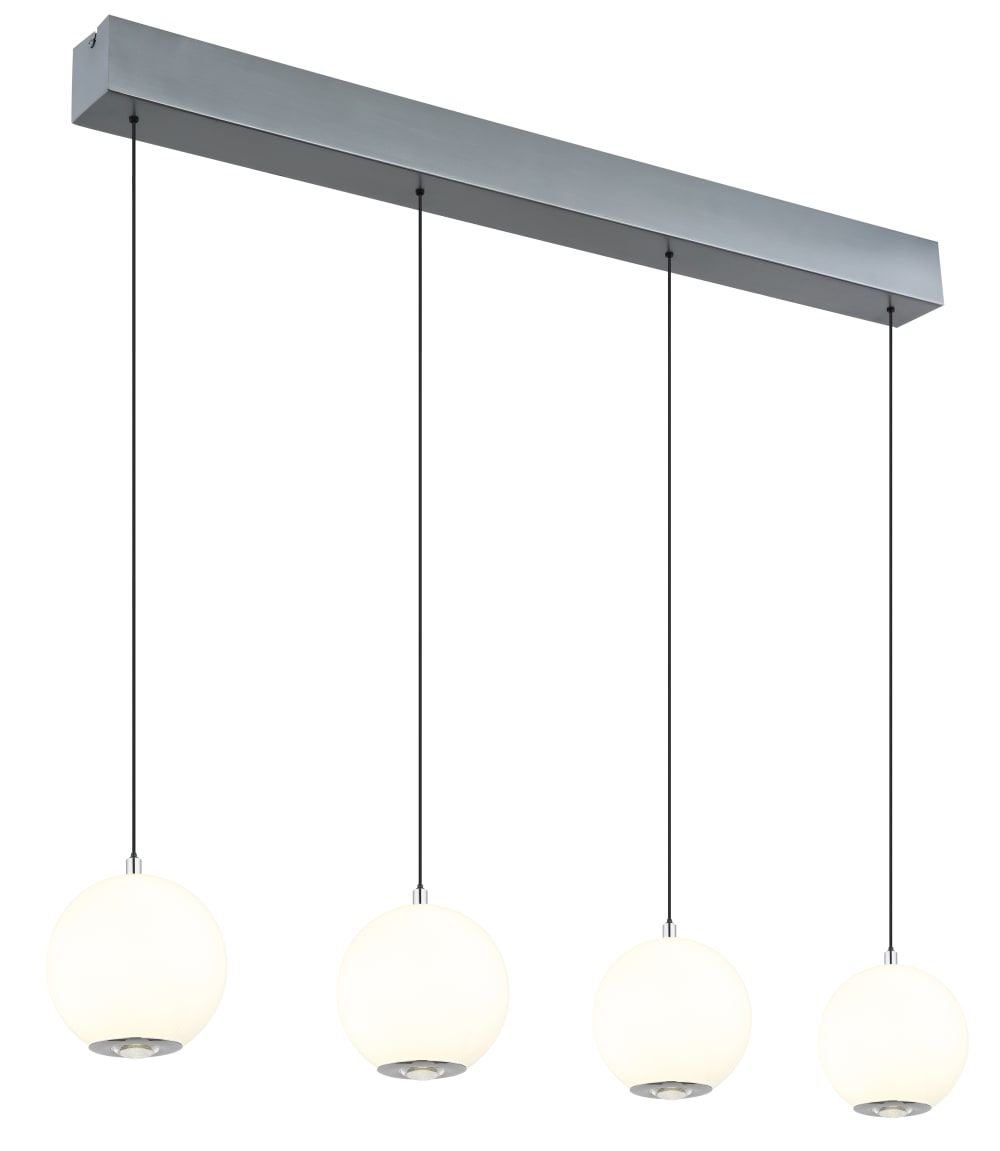 Suspension métal gris mat, 150cm