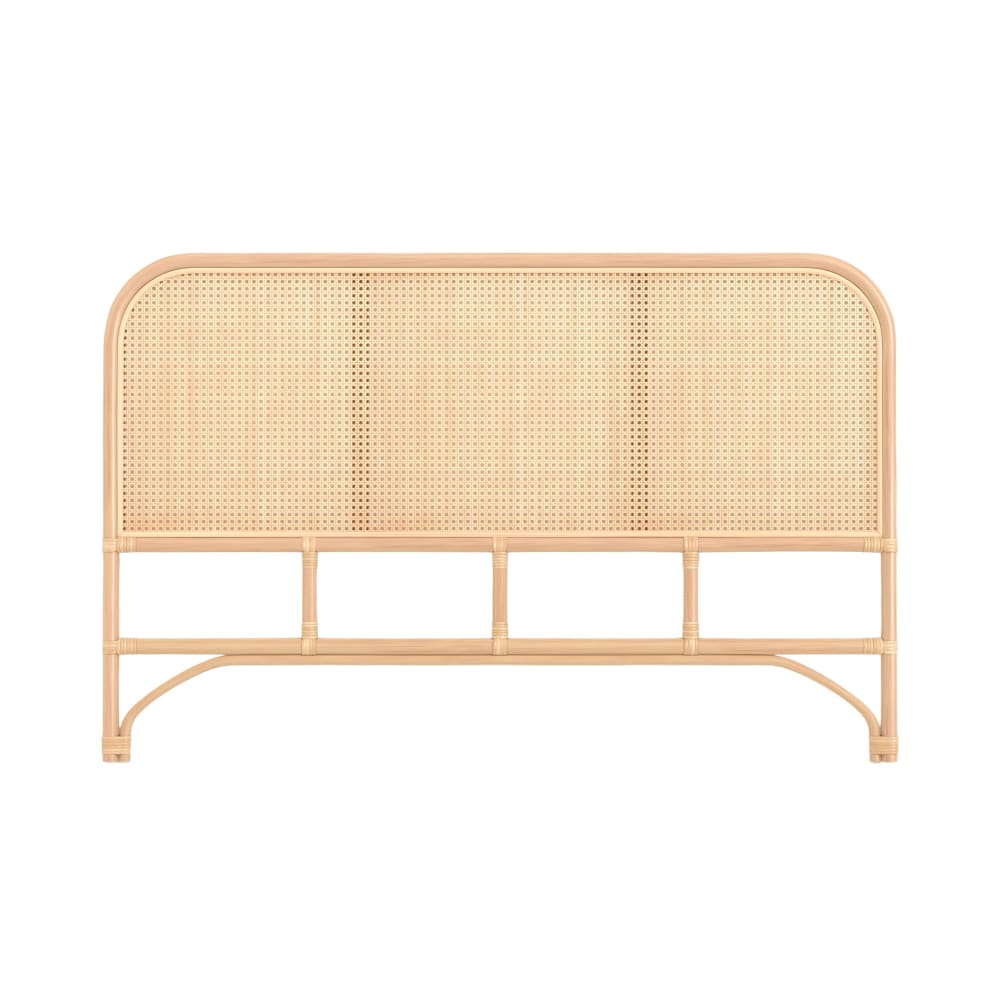 Maison Pavane Kopfteil aus Rattan und Geflecht 140 cm style landhaus Braun Rattan