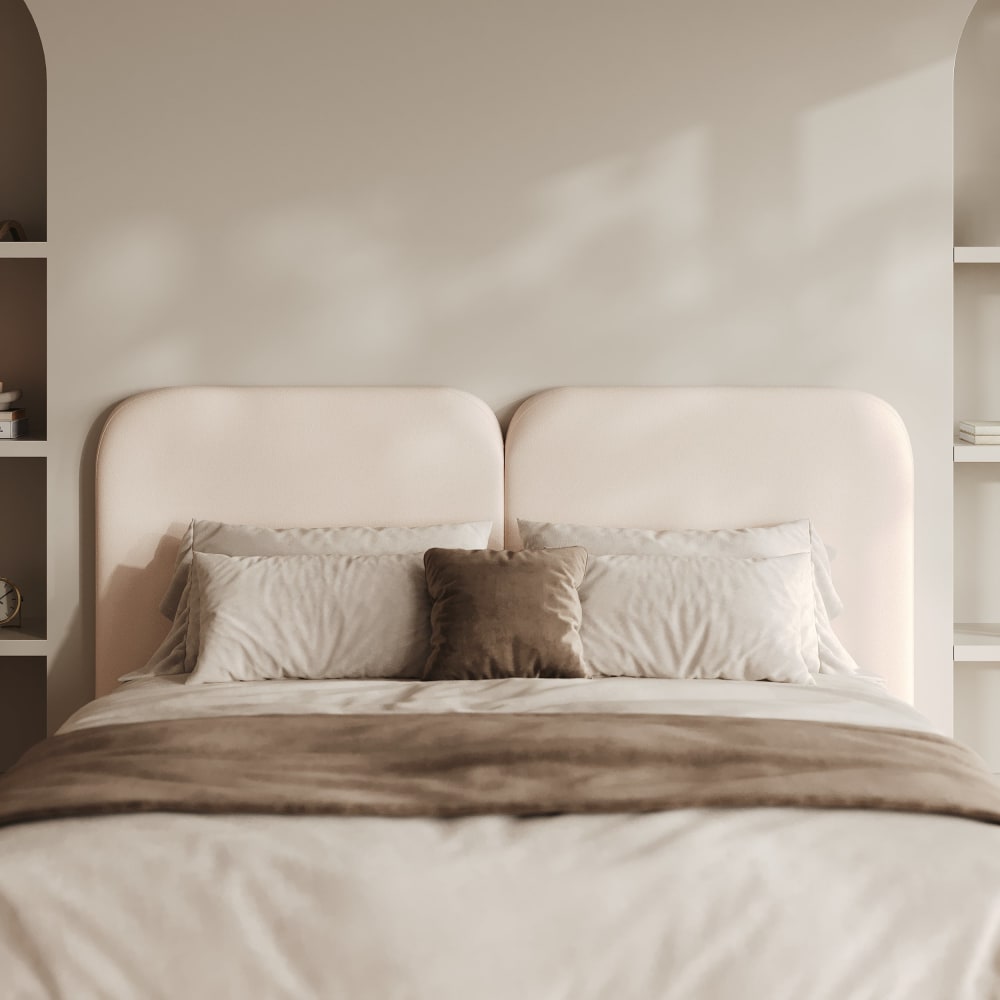 Bettkopfteil aus weißem Stoff 160 cm - Maisons Du Monde