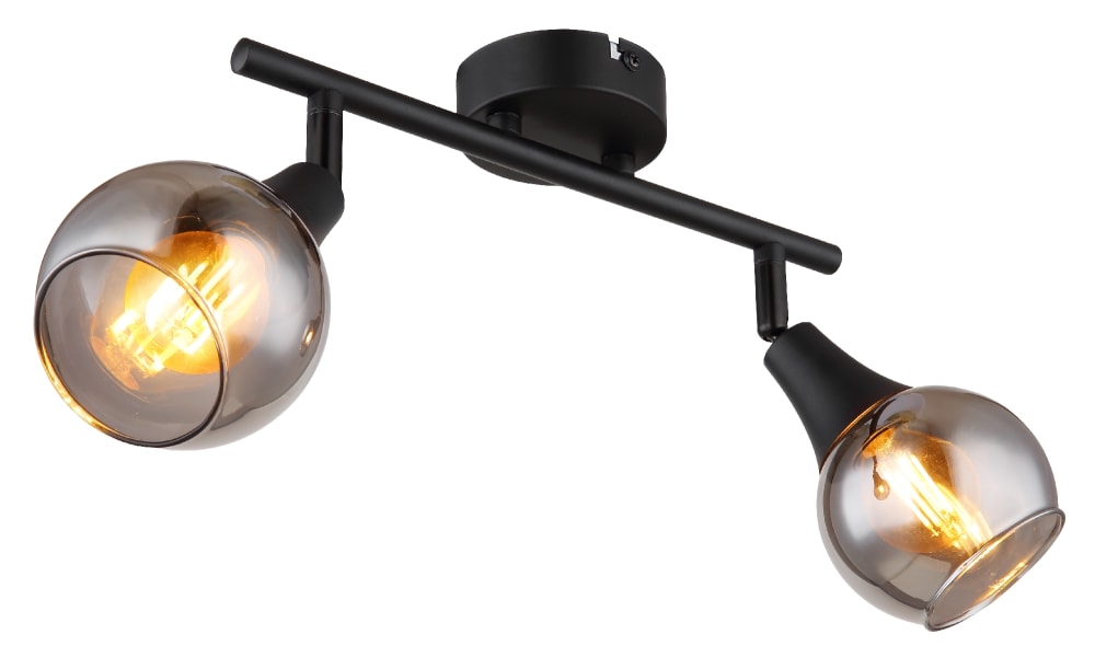 Spot métal noir mat, 16,6cm