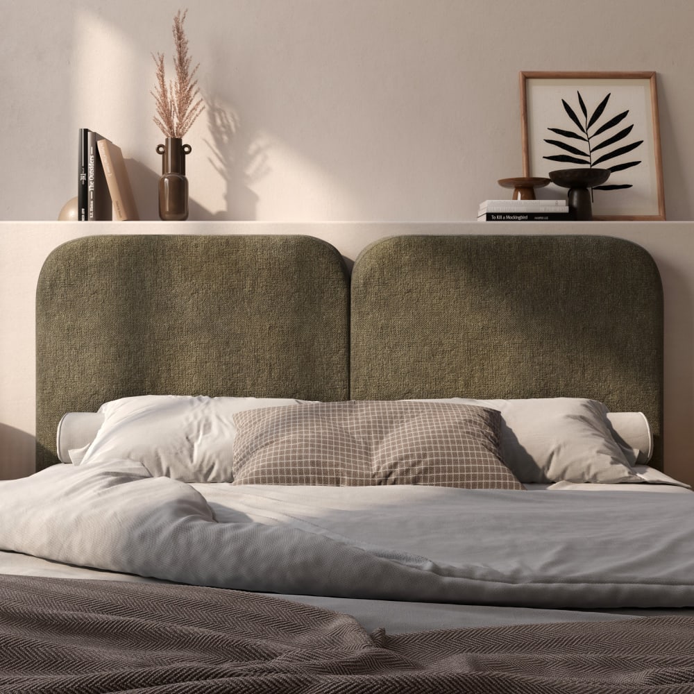 Kopfteil aus olivgrünem Stoff 160 cm - Maisons Du Monde