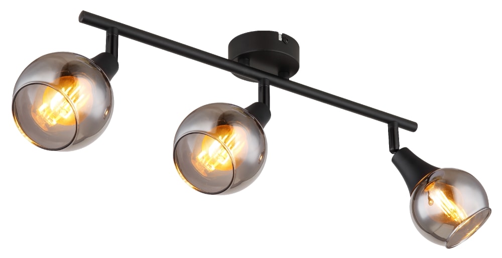 Spot métal noir mat, 16,6cm