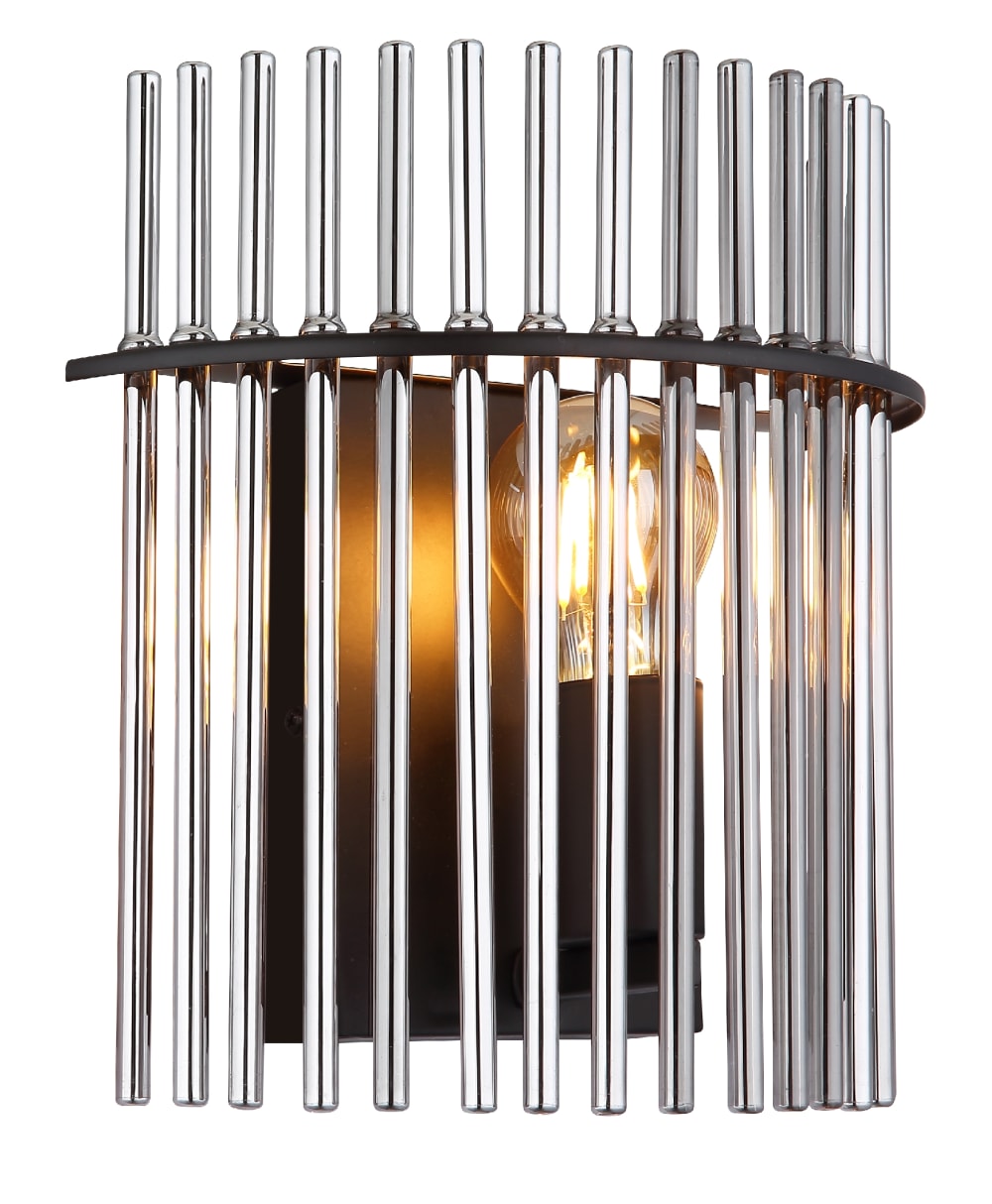 Applique murale métal noir mat, 26cm