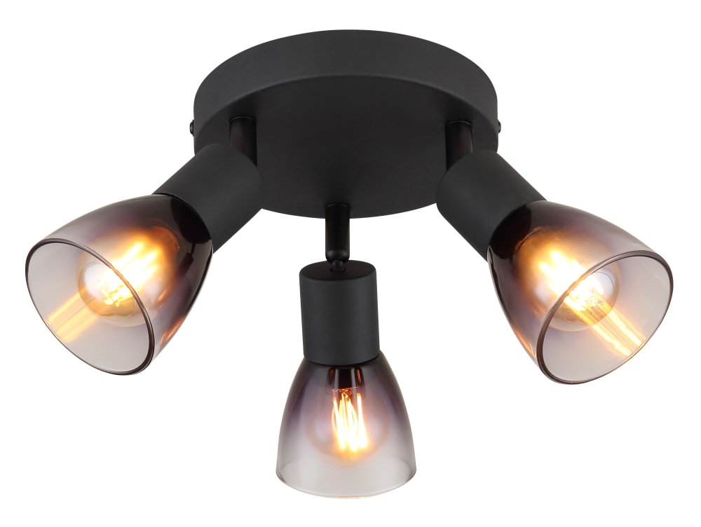 Spot métal noir mat, 16,5cm