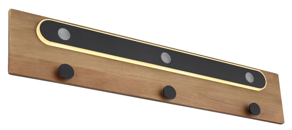 Applique murale métal noir mat, 13cm