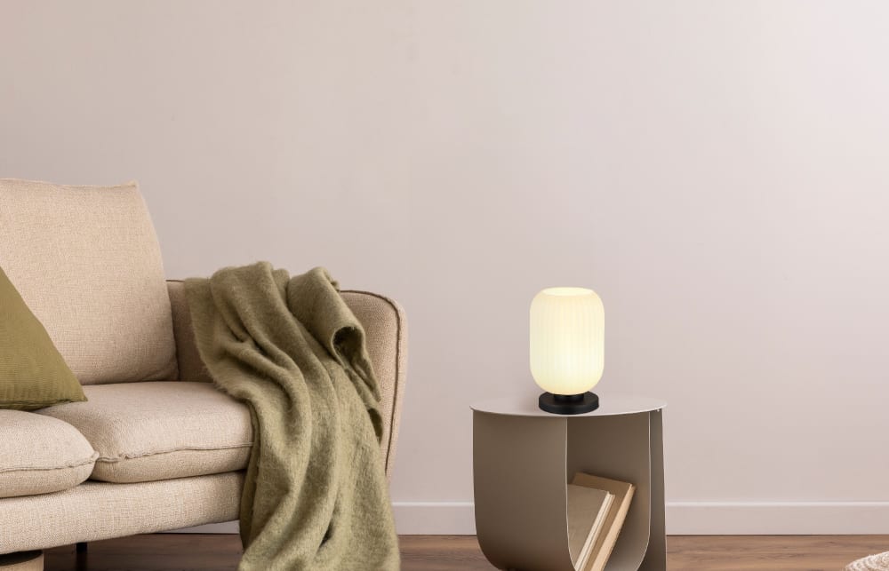 Lampe à poser métal noir mat, 24cm — vue 3