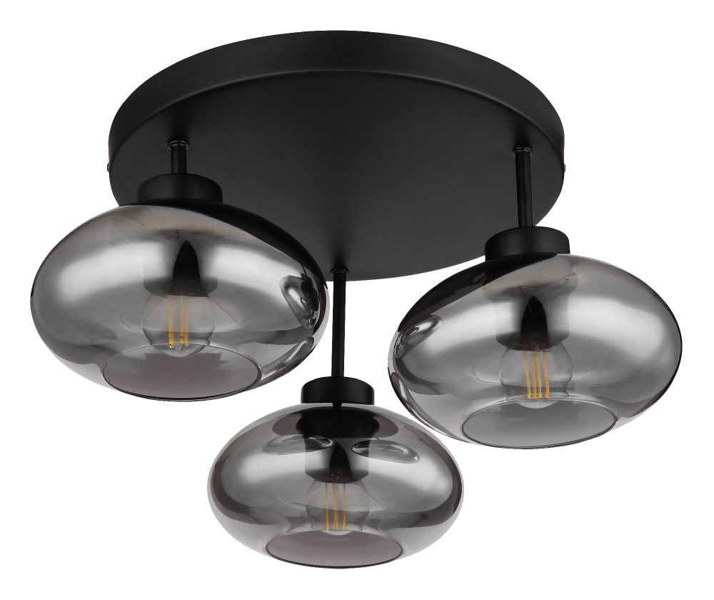 Plafonnier métal noir mat, 24cm — vue 4