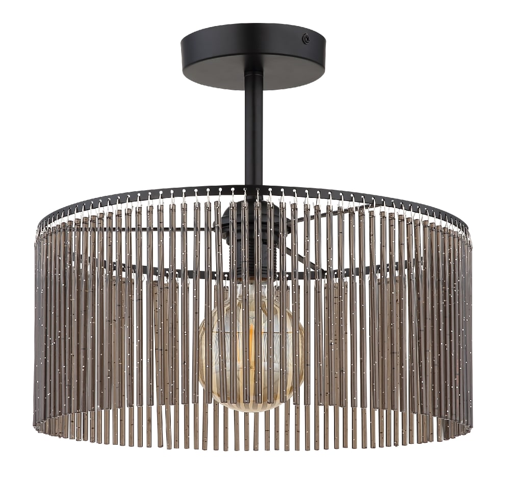 Plafonnier métal noir mat, 32cm — vue 4