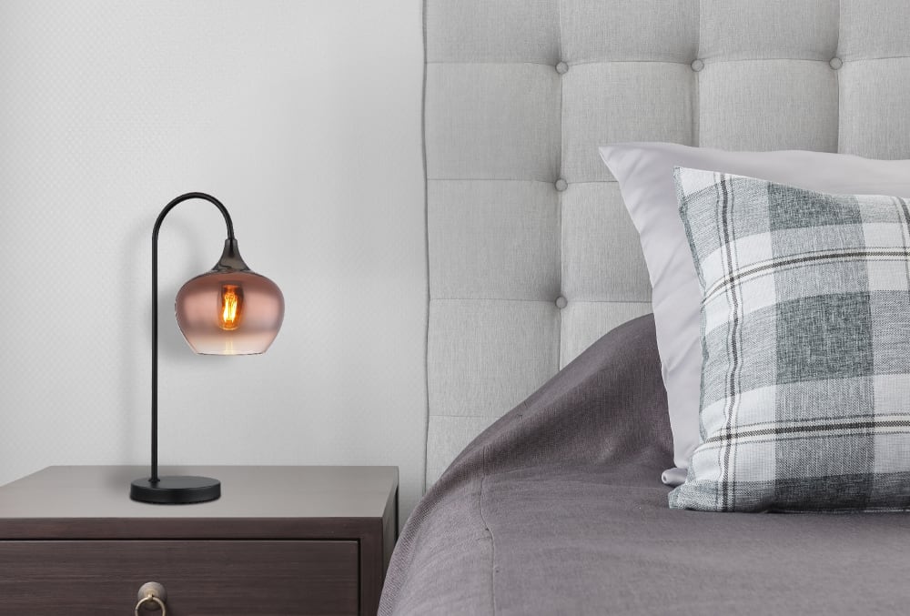 Lampe à poser métal noir mat, 54cm — vue 3