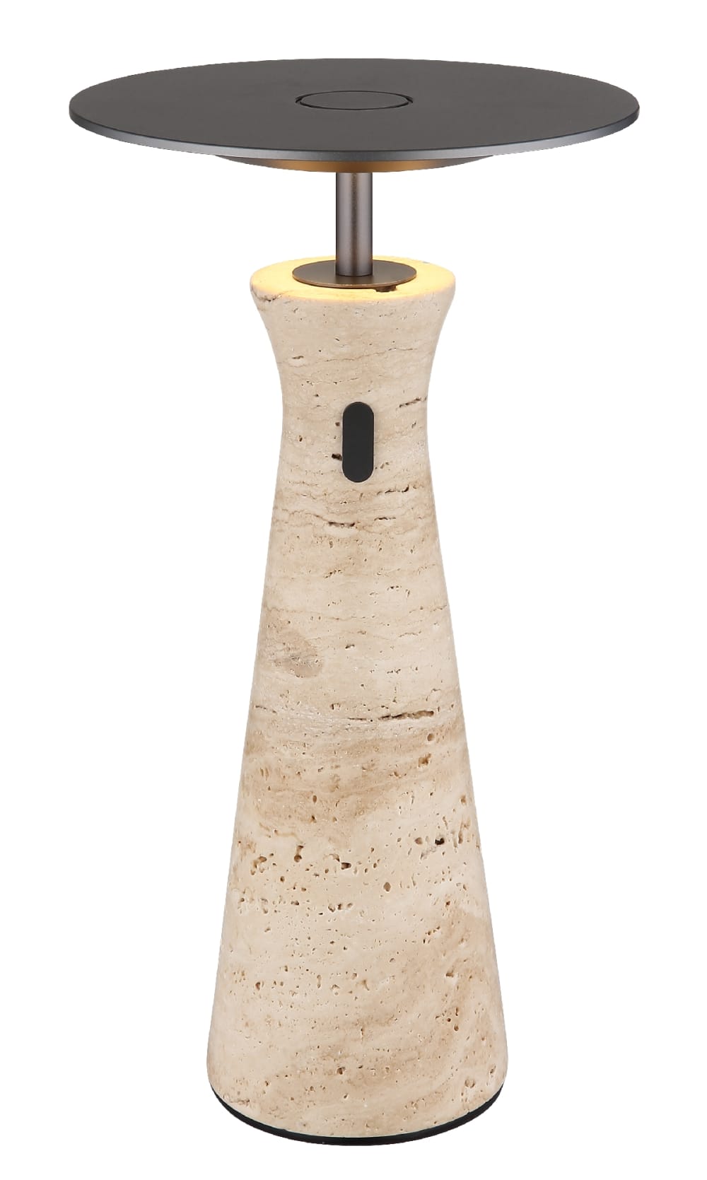 Lampe à poser Pierre de Travertin gris, 33,6cm