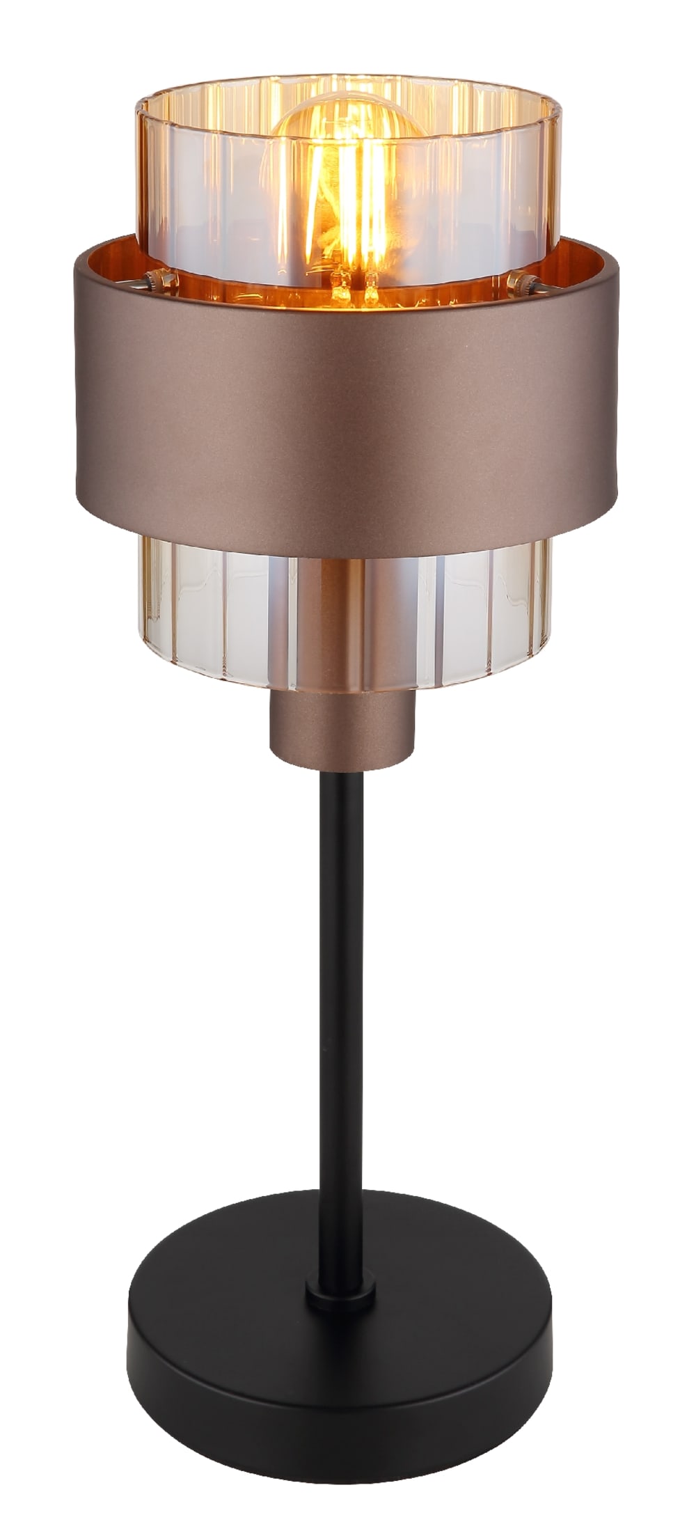 Globo Lighting Tischleuchte Metall schwarz matt, 47cm - Metall