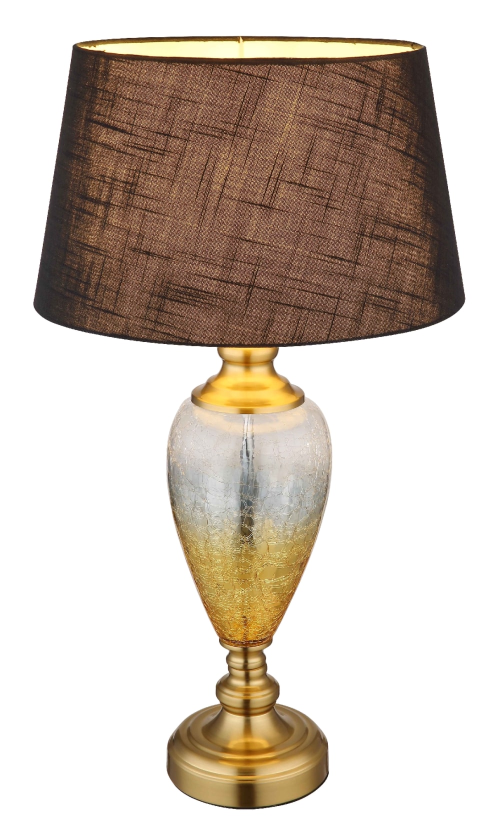 Globo Lighting Tischleuchte Metall altmessing, 66cm Gold Metall