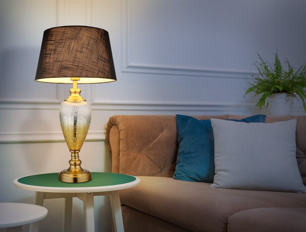 Tischleuchte Metall altmessing, 66cm - Maisons Du Monde