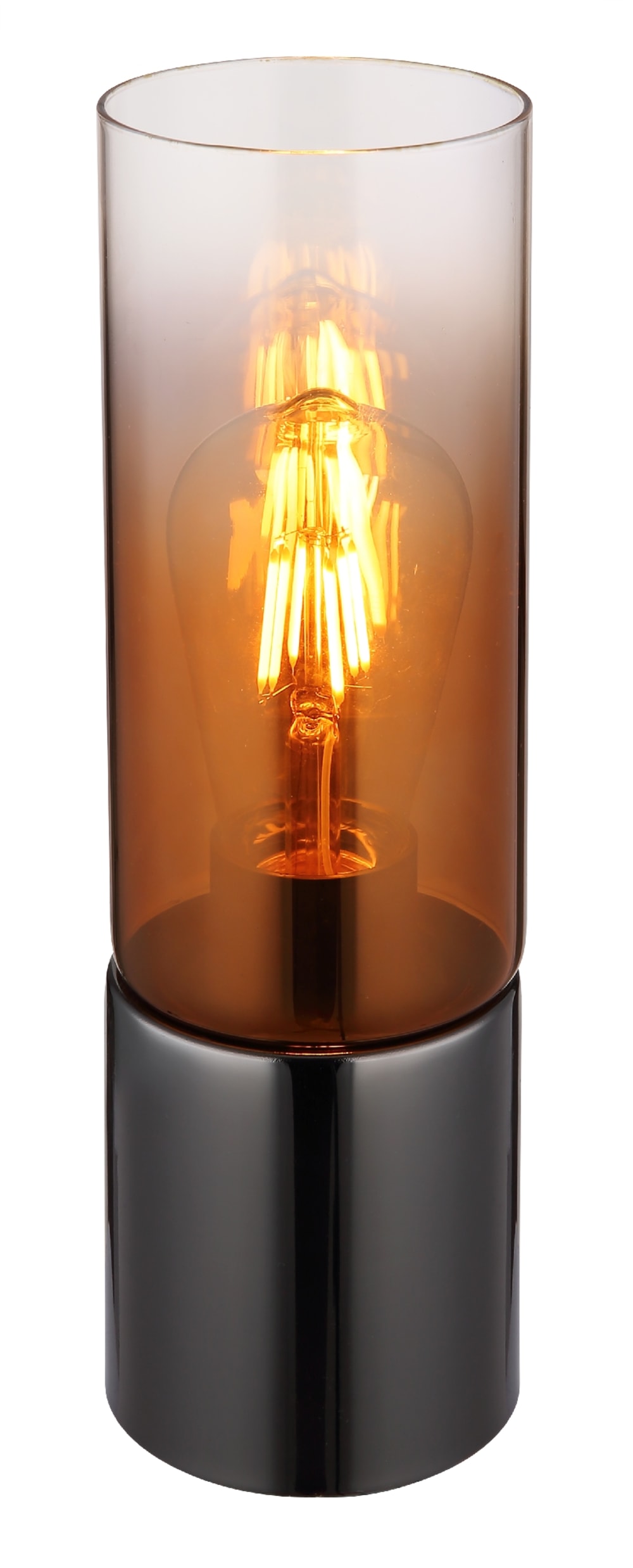 Lampe à poser métal noir chromé/gunmetal, 30cm