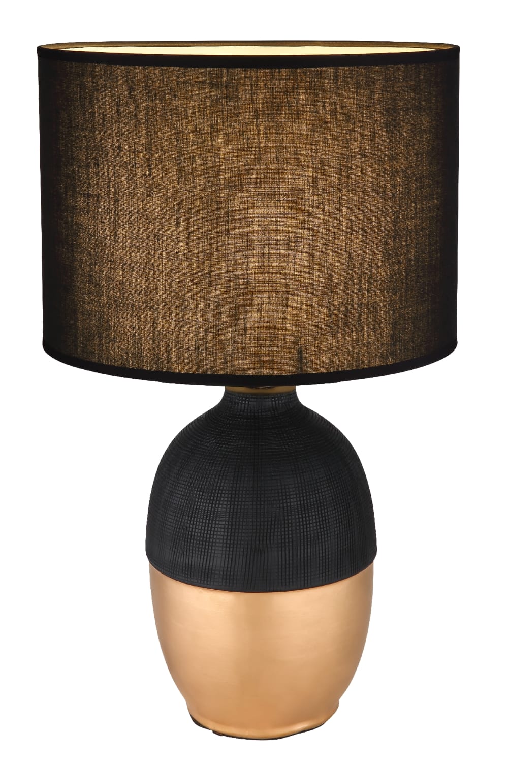 Globo Lighting Tischleuchte Keramik schwarz, 43cm - Keramik