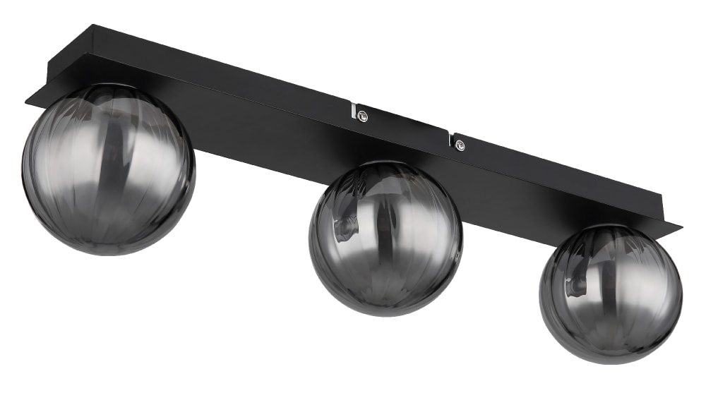 Plafonnier métal noir mat, 12,5cm — vue 4