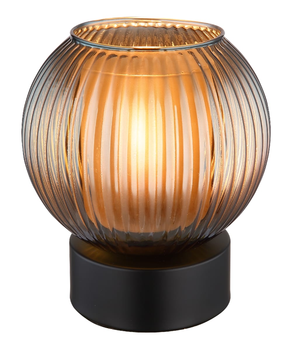 Lampe à poser métal noir mat, 17cm