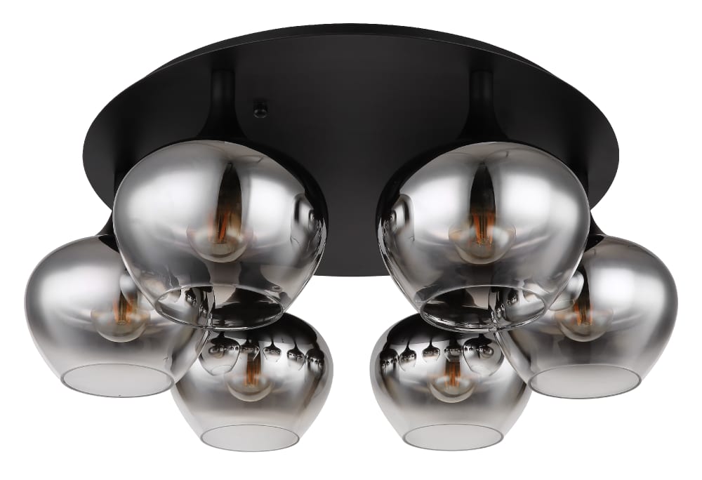 Plafonnier métal noir mat, 25,5cm — vue 4