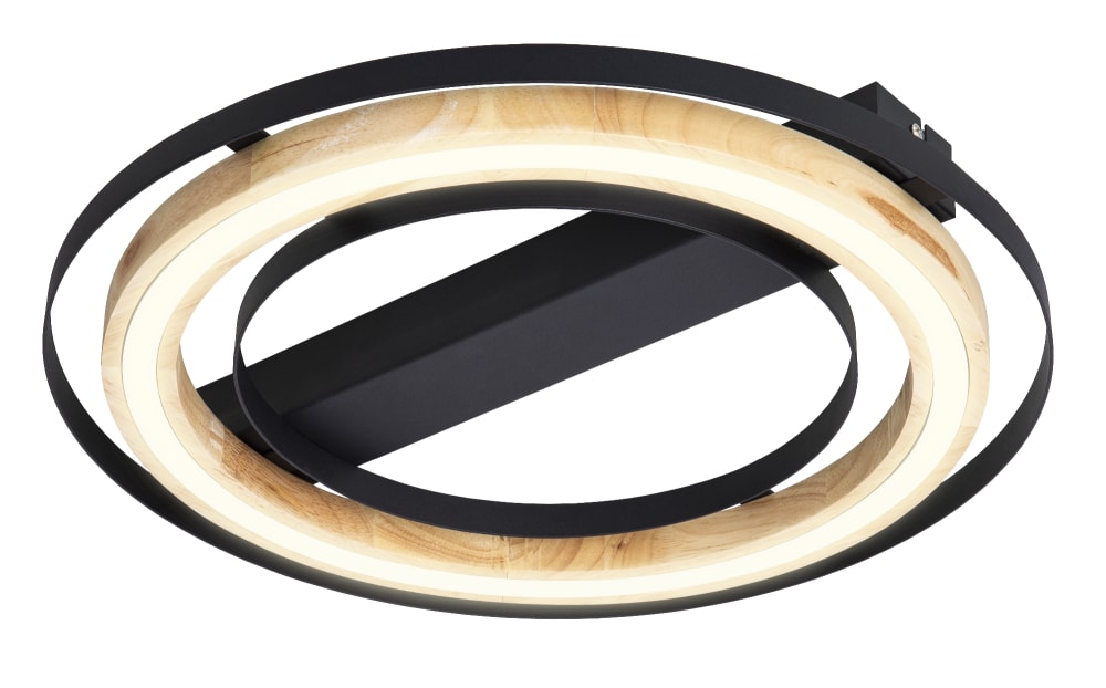 Plafonnier métal noir mat, 6cm