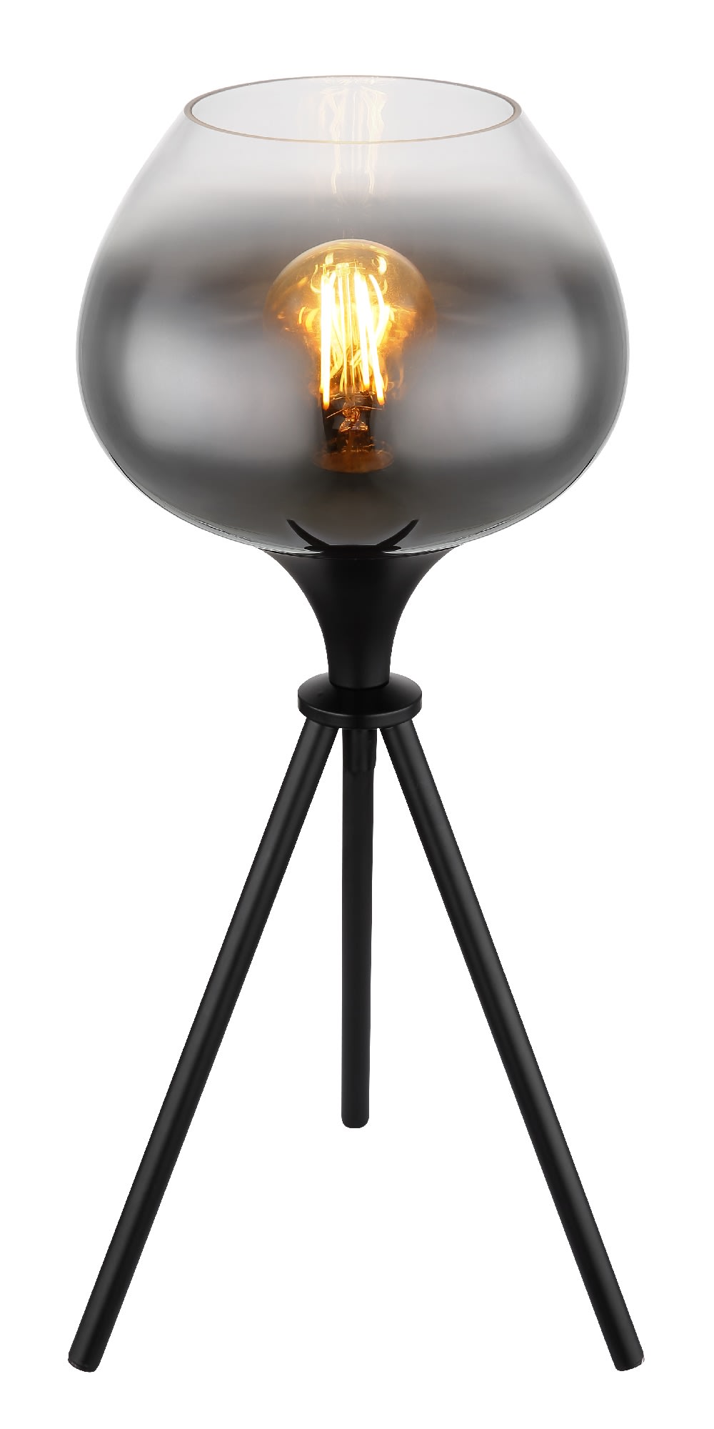 Globo Lighting Tischleuchte Metall schwarz matt, 45cm - Metall