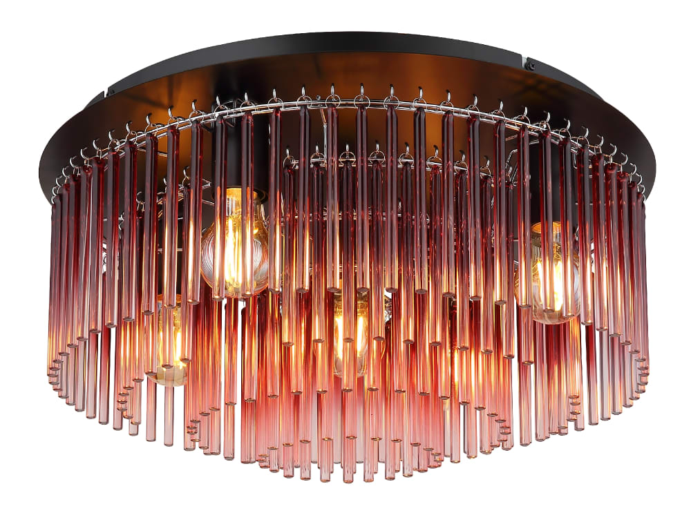 Plafonnier métal noir mat, 25cm