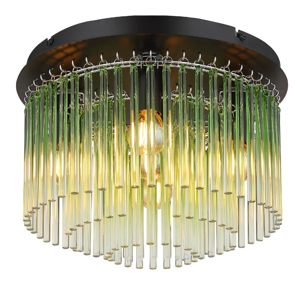 Plafonnier métal noir mat, 23cm