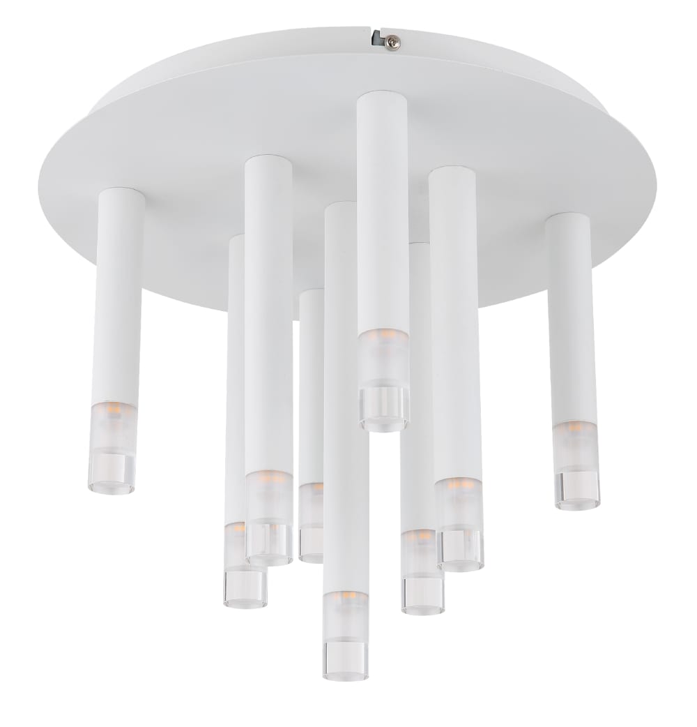 Plafonnier métal blanc mat,30cm — vue 4