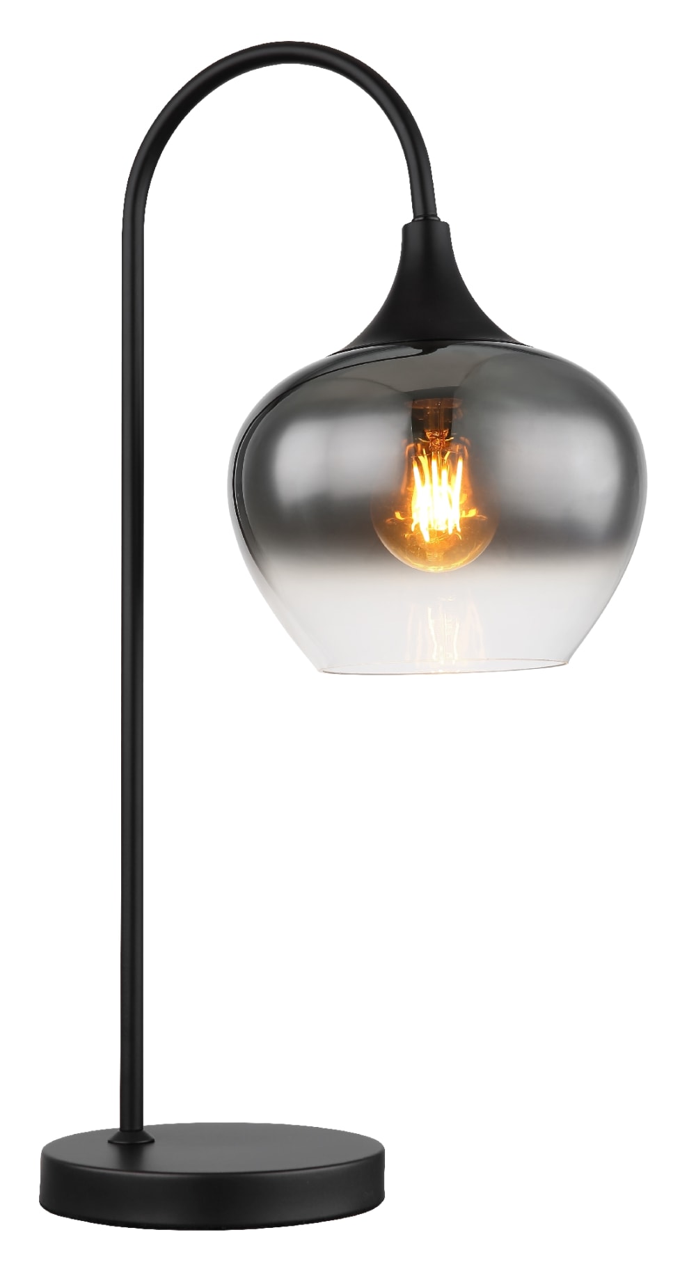 Lampe à poser métal noir mat, 54cm