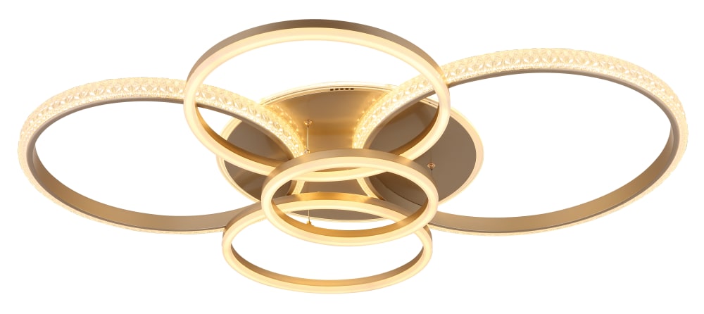 Plafonnier métal couleur champagne mat, 12cm