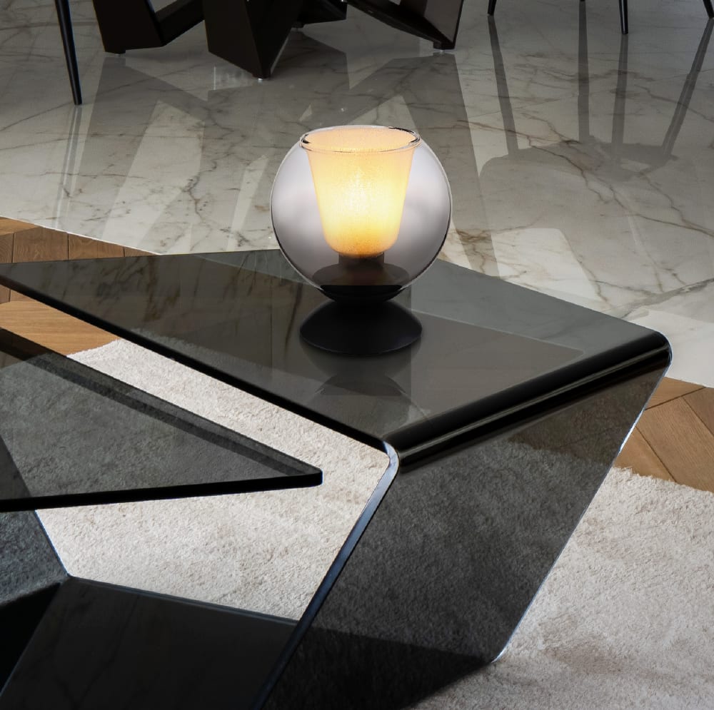 Lampe à poser métal noir mat,19cm — vue 3