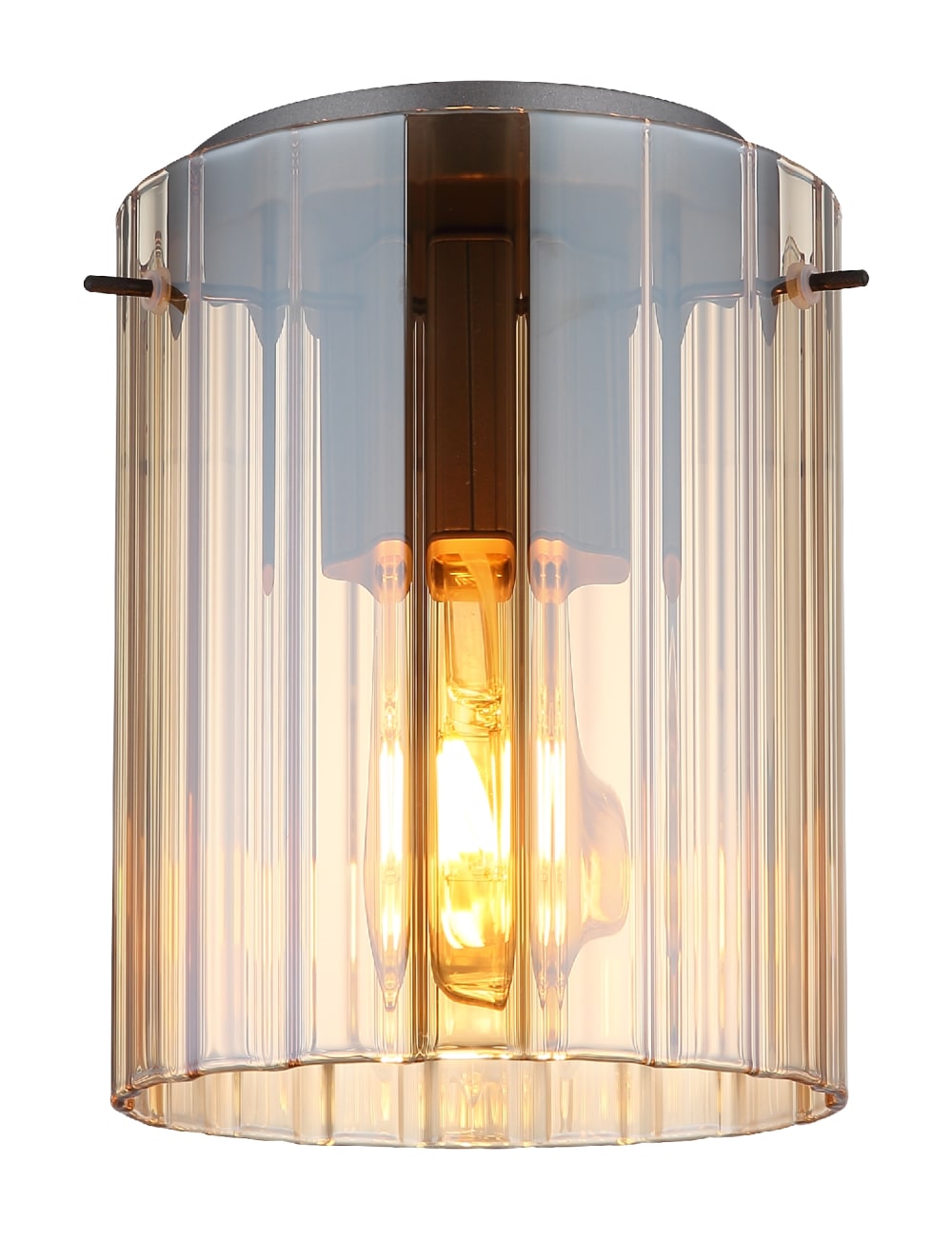 Plafonnier métal gris foncé, 23cm