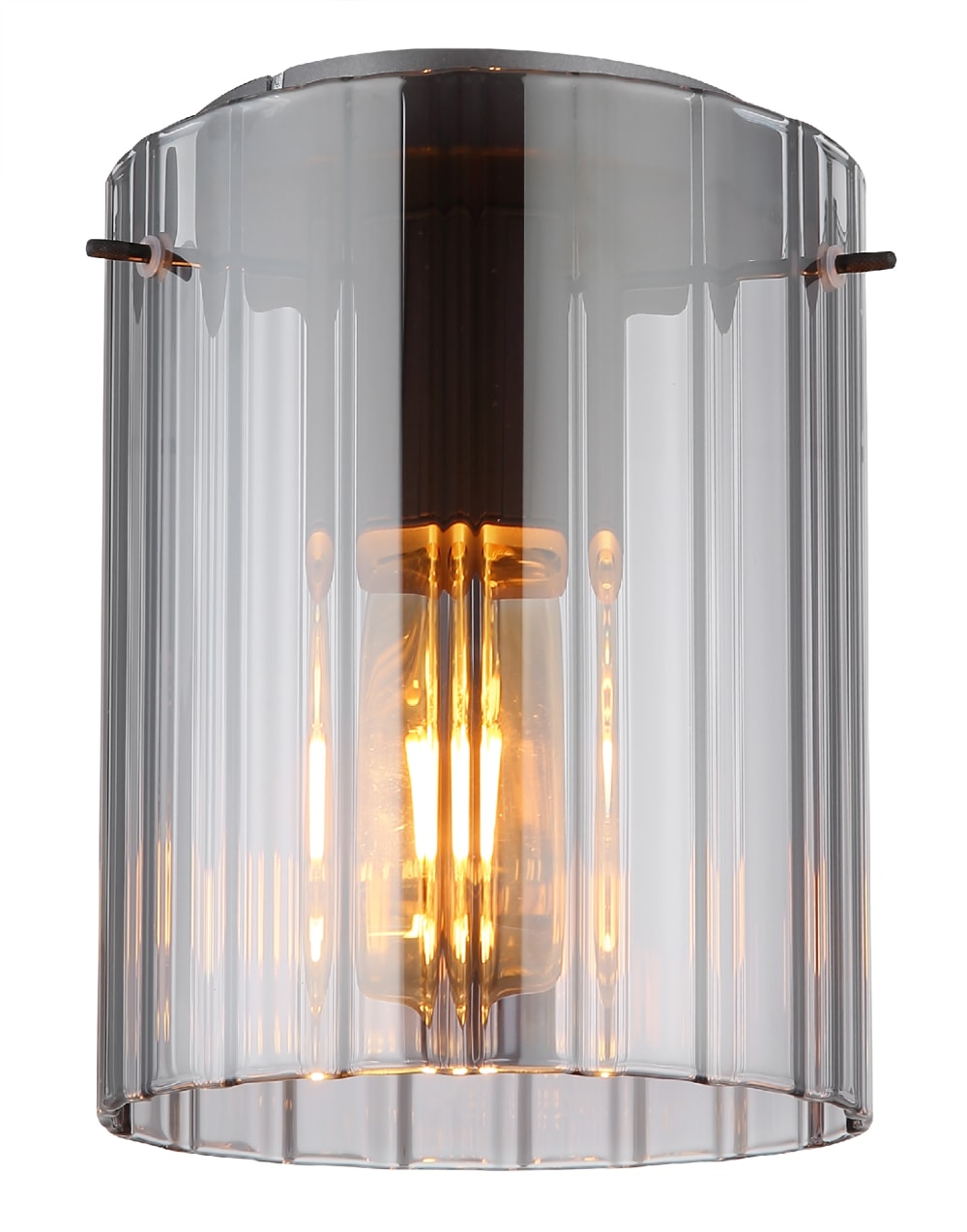 Plafonnier métal gris foncé, 23cm