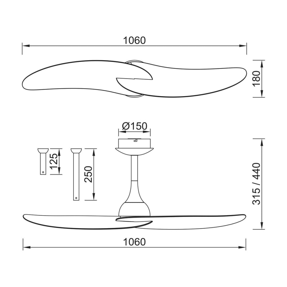 Ventilateur en métal bois