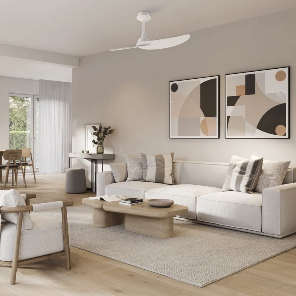 Ventilateur en métal blanc