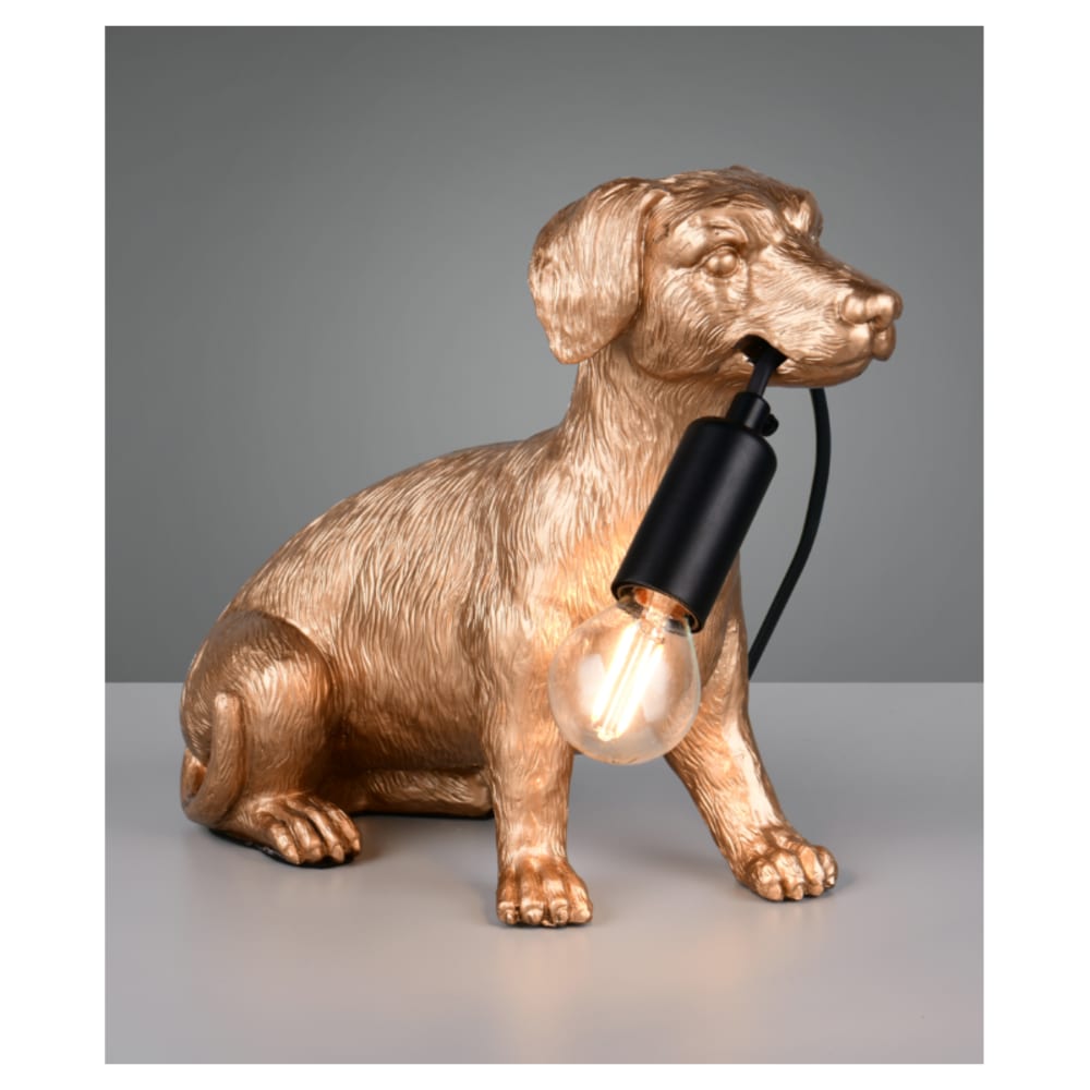 Lampe design en plastique doré — vue 3