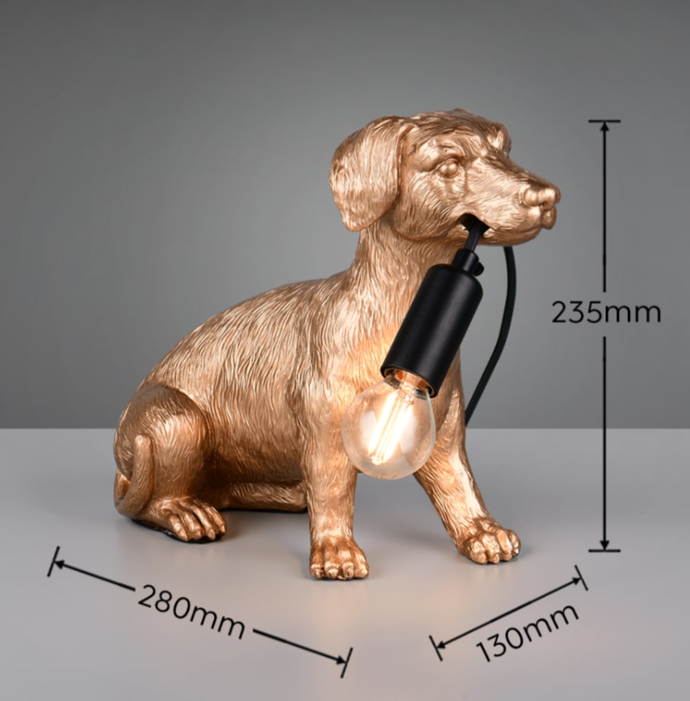 Lampe design en plastique doré — vue 4