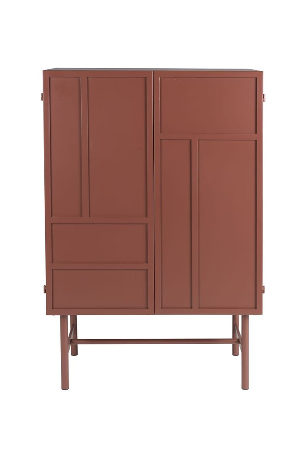 Buffet en métal rouge