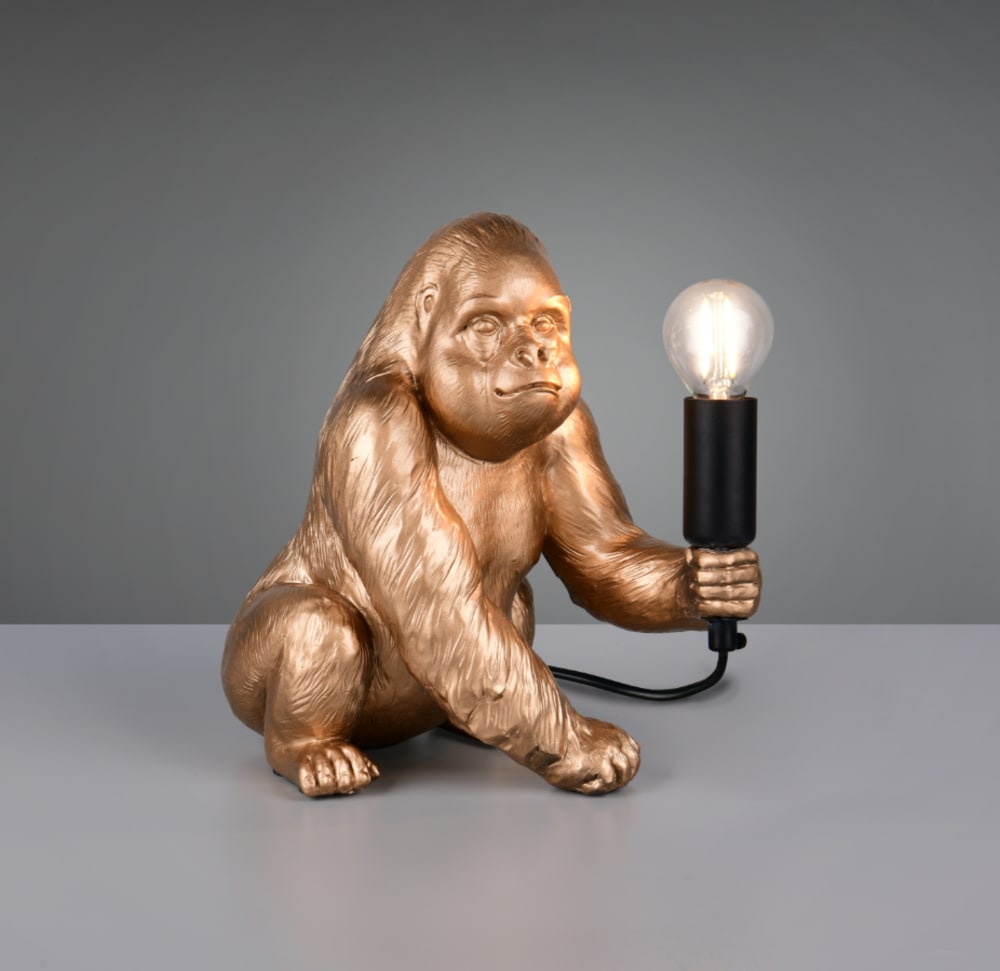 Lampe design en plastique doré — vue 3