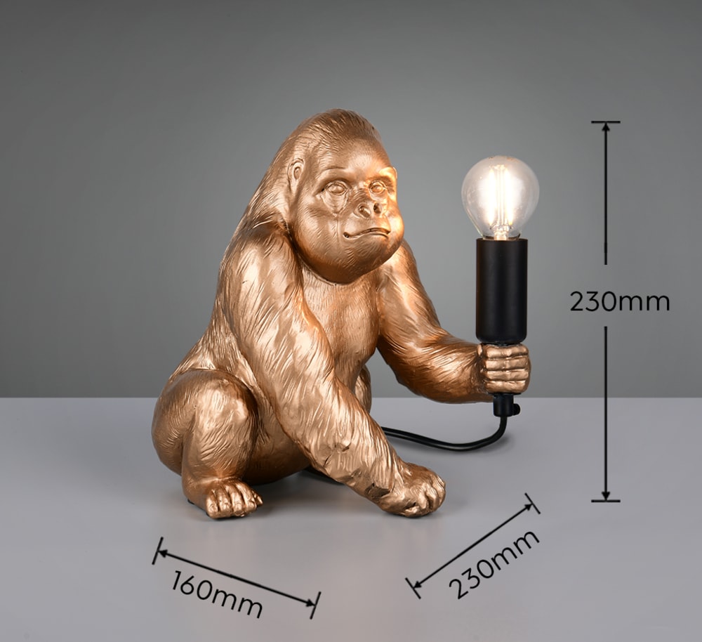 Lampe design en plastique doré — vue 4