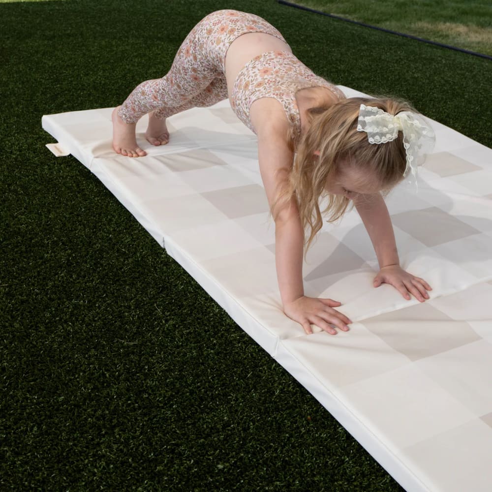 Tapis de gym en mousse beige 122x183 cm