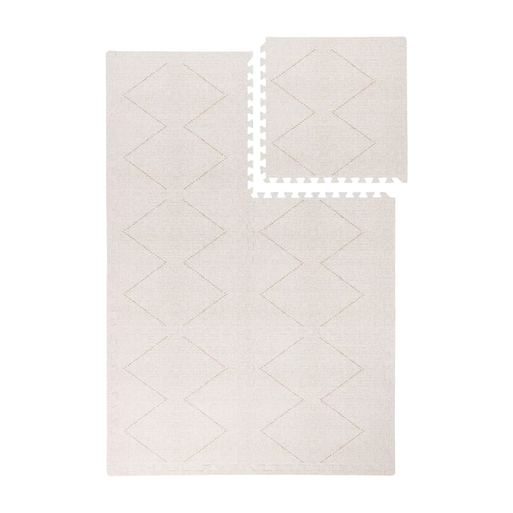 Tapis de jeu puzzle en mousse éco-responsable crème 120x180 cm