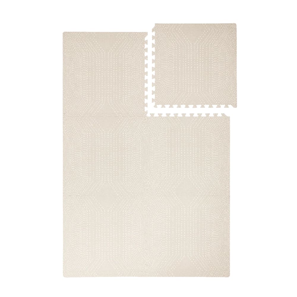 Tapis de jeu puzzle en mousse crème 120x180 cm Tapis de jeu puzzle en mousse crème 120x180 cm