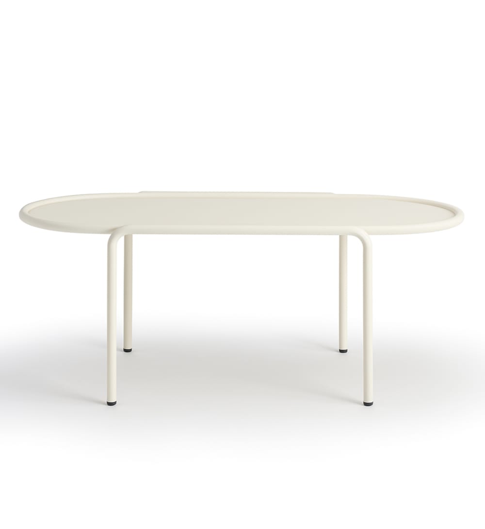 Table basse design en métal blanc