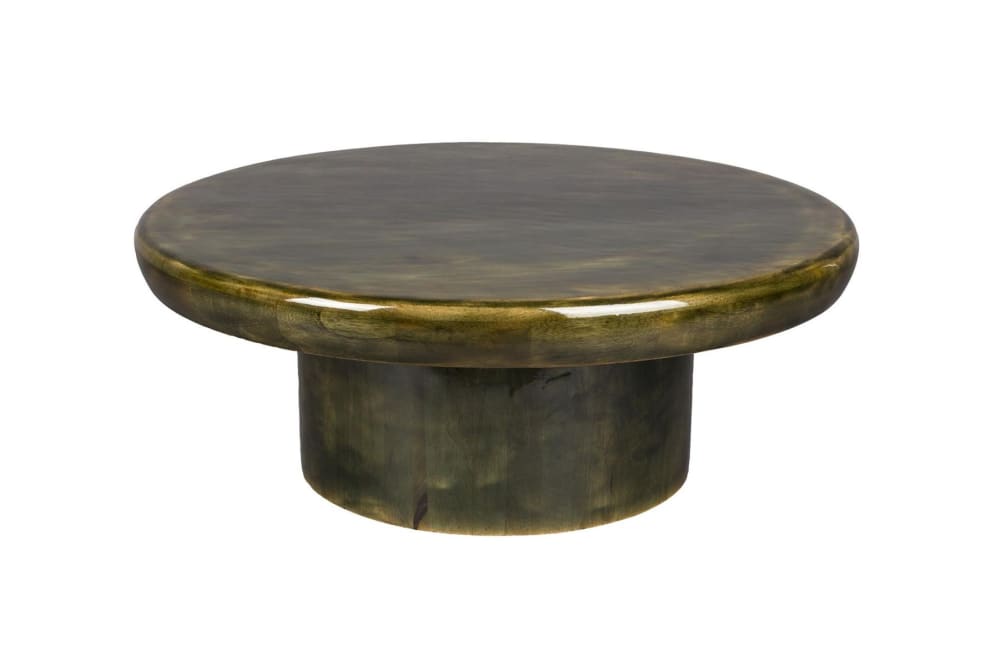 Table basse design en bois vert