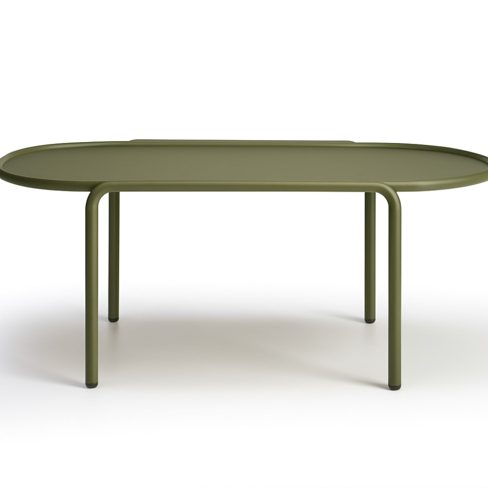 Table basse design en métal vert